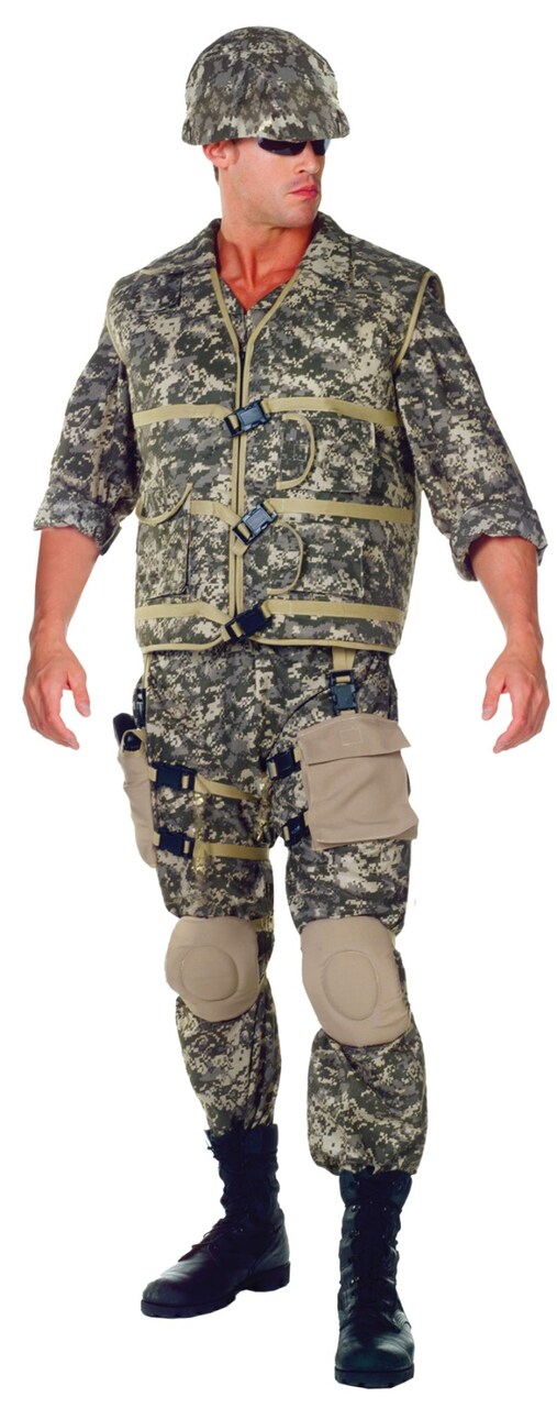 The Costume Center Camouflage Green and Gray US Army Ranger Deluxe Men Adult Halloween Costume - Extra Large